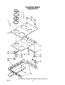 06 - Cooktop parts for Whirlpool Range RS677PXV2 from AppliancePartsPros.com