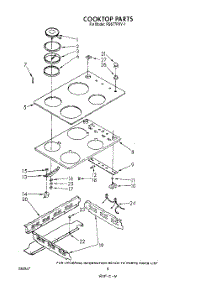 06 - Cook Top parts for Whirlpool Range RS677PXV1 from AppliancePartsPros.com