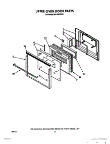 05 - Upper Oven Door parts for Whirlpool Oven RB170PXXB1 from AppliancePartsPros.com