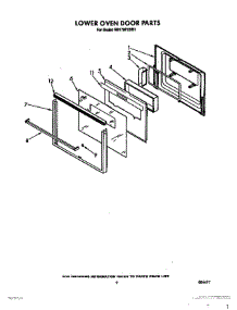 06 - Lower Oven Door parts for Whirlpool Oven RB170PXXB1 from AppliancePartsPros.com