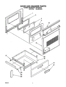 03 - Door And Drawer parts for Whirlpool Range RF316PXYW1 from AppliancePartsPros.com