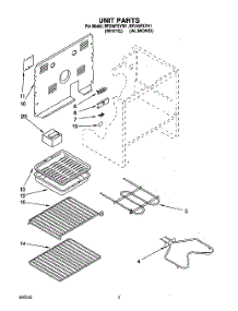 04 - Unit parts for Whirlpool Range RF316PXYW1 from AppliancePartsPros.com