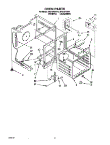 05 - Oven parts for Whirlpool Range RF316PXYW1 from AppliancePartsPros.com