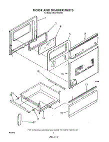 04 - Door And Drawer , Lit / Optional parts for Whirlpool Range RF327PXVW3 from AppliancePartsPros.com
