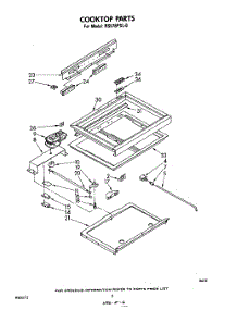 04 - Cooktop parts for Whirlpool Range RS576PXL0 from AppliancePartsPros.com