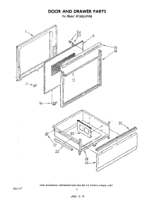 02 - Door And Drawer parts for Whirlpool Range RF305EXPW0 from AppliancePartsPros.com