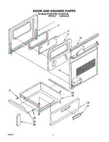 04 - Door And Drawer parts for Whirlpool Range RF316PXYW0 from AppliancePartsPros.com