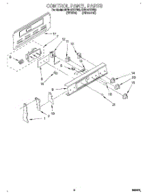 02 - Control Panel parts for Whirlpool Range RF314PXYW2 from AppliancePartsPros.com