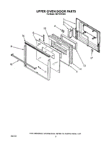 05 - Upper Oven Door parts for Whirlpool Oven RB770PXXB4 from AppliancePartsPros.com