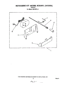11 - Rotisserie Kit Rck 892 (242886) parts for Whirlpool Range RS576PXL0 from AppliancePartsPros.com