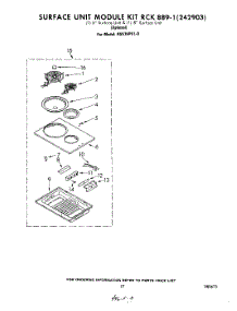 13 - Surface Unit Rck 889-1 (242903) parts for Whirlpool Range RS576PXL0 from AppliancePartsPros.com