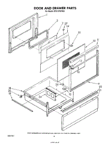 04 - Door And Drawer parts for Whirlpool Range RF317PXPW0 from AppliancePartsPros.com