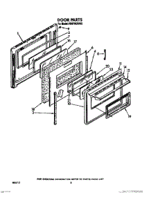 06 - Door parts for Whirlpool Range RS6750XVW2 from AppliancePartsPros.com