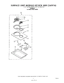 05 - Surface Unit Kit Rck889(261976) parts for Whirlpool Cooktop RGE8300H from AppliancePartsPros.com