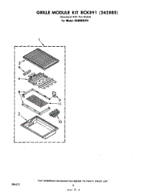 05 - Grill Rck891 parts for Whirlpool Cooktop RC8800XPH from AppliancePartsPros.com