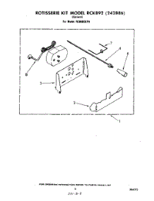 07 - Rotisserie Rck892 parts for Whirlpool Cooktop RC8800XPH from AppliancePartsPros.com