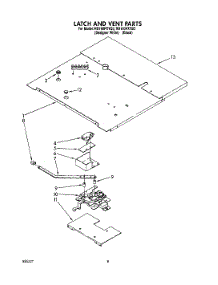 05 - Latch And Vent parts for Whirlpool Oven RB160PXYB3 from AppliancePartsPros.com