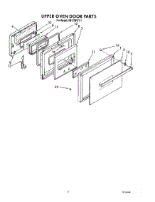 03 - Upper Oven Door parts for Whirlpool Oven RB770PXT1 from AppliancePartsPros.com