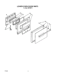 06 - Lower Oven Door parts for Whirlpool Oven RB770PXT1 from AppliancePartsPros.com