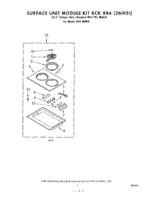 03 - Surface Unit Kit Rck 886(261951) parts for Whirlpool Cooktop RGE8800H from AppliancePartsPros.com