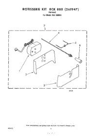 06 - Rotisserie Rck880(261947) parts for Whirlpool Cooktop RGE8800H from AppliancePartsPros.com