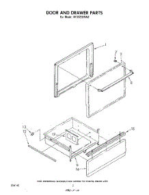 02 - Door And Drawer parts for Whirlpool Range RF302EXPW0 from AppliancePartsPros.com