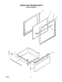 04 - Door And Drawer parts for Whirlpool Range RF302BXVW1 from AppliancePartsPros.com