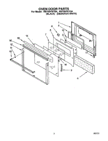02 - Oven Door parts for Whirlpool Oven RB760PXYB4 from AppliancePartsPros.com