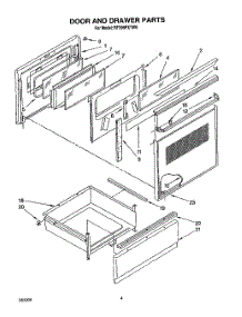 04 - Door And Drawer parts for Whirlpool Range RF396PXYW0 from AppliancePartsPros.com