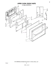 05 - Upper Oven Door parts for Whirlpool Oven RB170PXL0 from AppliancePartsPros.com