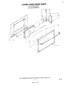 06 - Lower Oven Door parts for Whirlpool Oven RB170PXL0 from AppliancePartsPros.com
