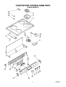 05 - Cooktop And Control Panel , Lit / Optional parts for Whirlpool Range RS363BXTT0 from AppliancePartsPros.com