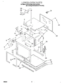 03 - Lower Oven parts for Whirlpool Oven RB770PXBB0 from AppliancePartsPros.com