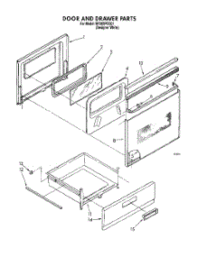 03 - Door And Drawer parts for Whirlpool Range RF302PXXQ1 from AppliancePartsPros.com