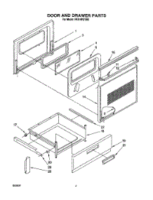 04 - Door And Drawer parts for Whirlpool Range RF314PXYW0 from AppliancePartsPros.com