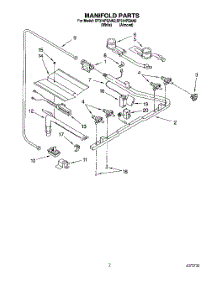 02 - Manifold parts for Whirlpool Range SF314PEAN2 from AppliancePartsPros.com