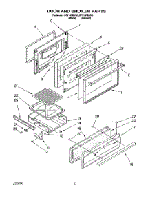 03 - Door And Broiler parts for Whirlpool Range SF314PEAN2 from AppliancePartsPros.com