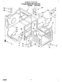 05 - Oven parts for Whirlpool Range RF376PCYW2 from AppliancePartsPros.com