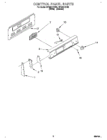 02 - Control Panel parts for Whirlpool Range RF3661XDN0 from AppliancePartsPros.com