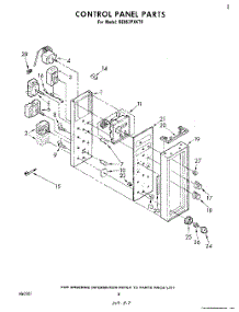 05 - Control Panel parts for Whirlpool Range RE963PXKT0 from AppliancePartsPros.com
