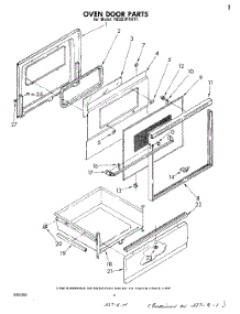 04 - Oven Door parts for Whirlpool Range RE953PXKT1 from AppliancePartsPros.com