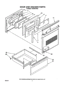 04 - Door And Drawer parts for Whirlpool Range TER46W0WW2 from AppliancePartsPros.com