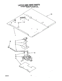 05 - Latch And Vent parts for Whirlpool Oven RB160PXYQ5 from AppliancePartsPros.com