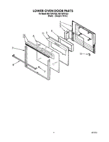 05 - Lower Oven Door parts for Whirlpool Oven RB170PXYB3 from AppliancePartsPros.com