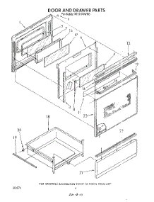05 - Door And Drawer parts for Whirlpool Range RF391PXWW0 from AppliancePartsPros.com