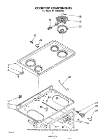 04 - Cooktop parts for Whirlpool Range RF4400XLW0 from AppliancePartsPros.com