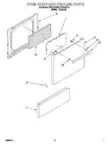 04 - Oven Door And Broiler parts for Whirlpool Range FEP210VL6 from AppliancePartsPros.com