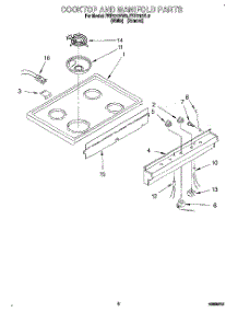 05 - Cooktop And Manifold parts for Whirlpool Range FEP210VL6 from AppliancePartsPros.com