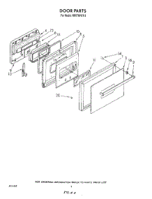 03 - Door parts for Whirlpool Oven RM778PXT3 from AppliancePartsPros.com