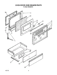 06 - Oven Door And Drawer parts for Whirlpool Range RS363BXTT2 from AppliancePartsPros.com